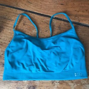 Splits59 teal sports bra